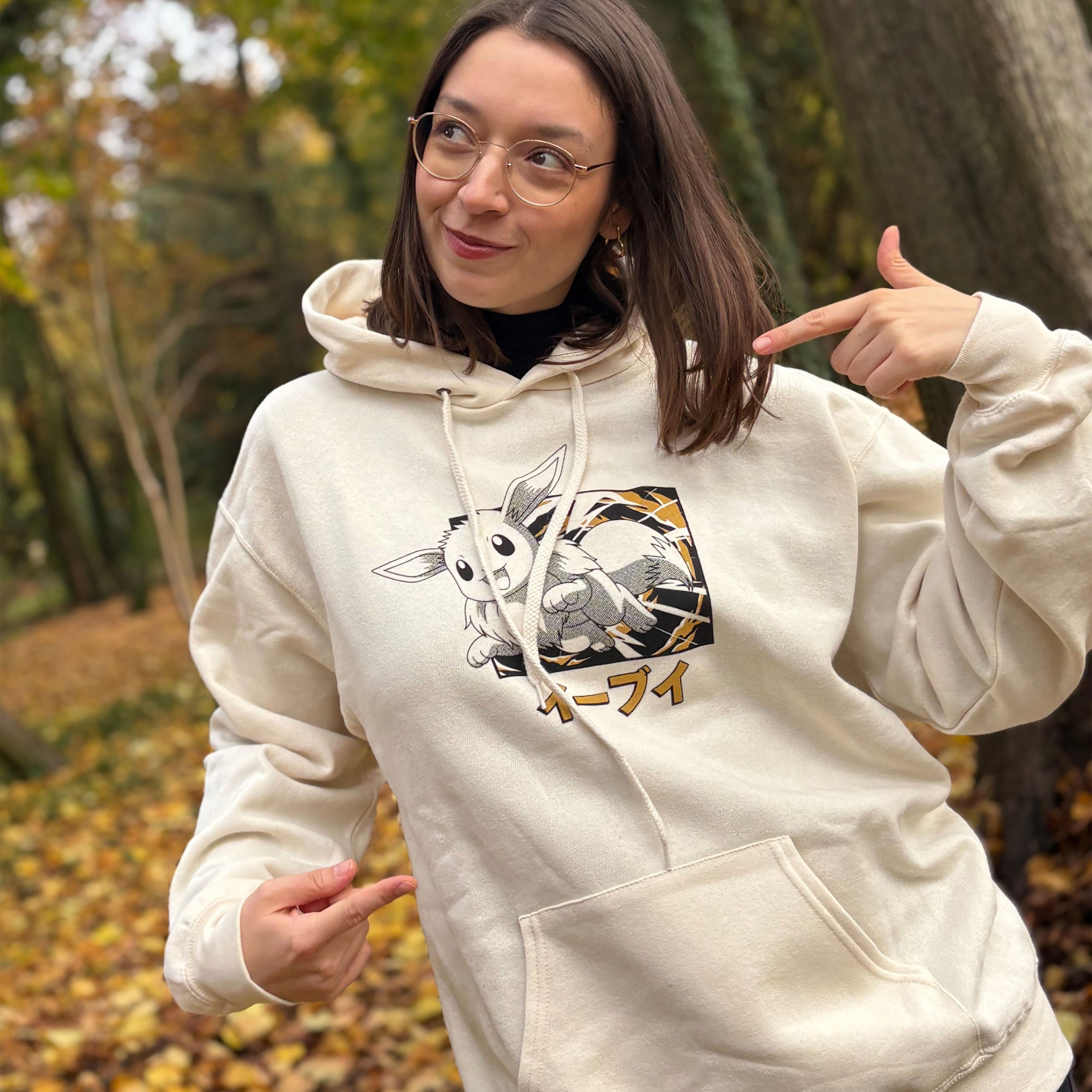 Imagen del producto Pokémon - Sudadera con capucha Katakana Evolución de Eevee