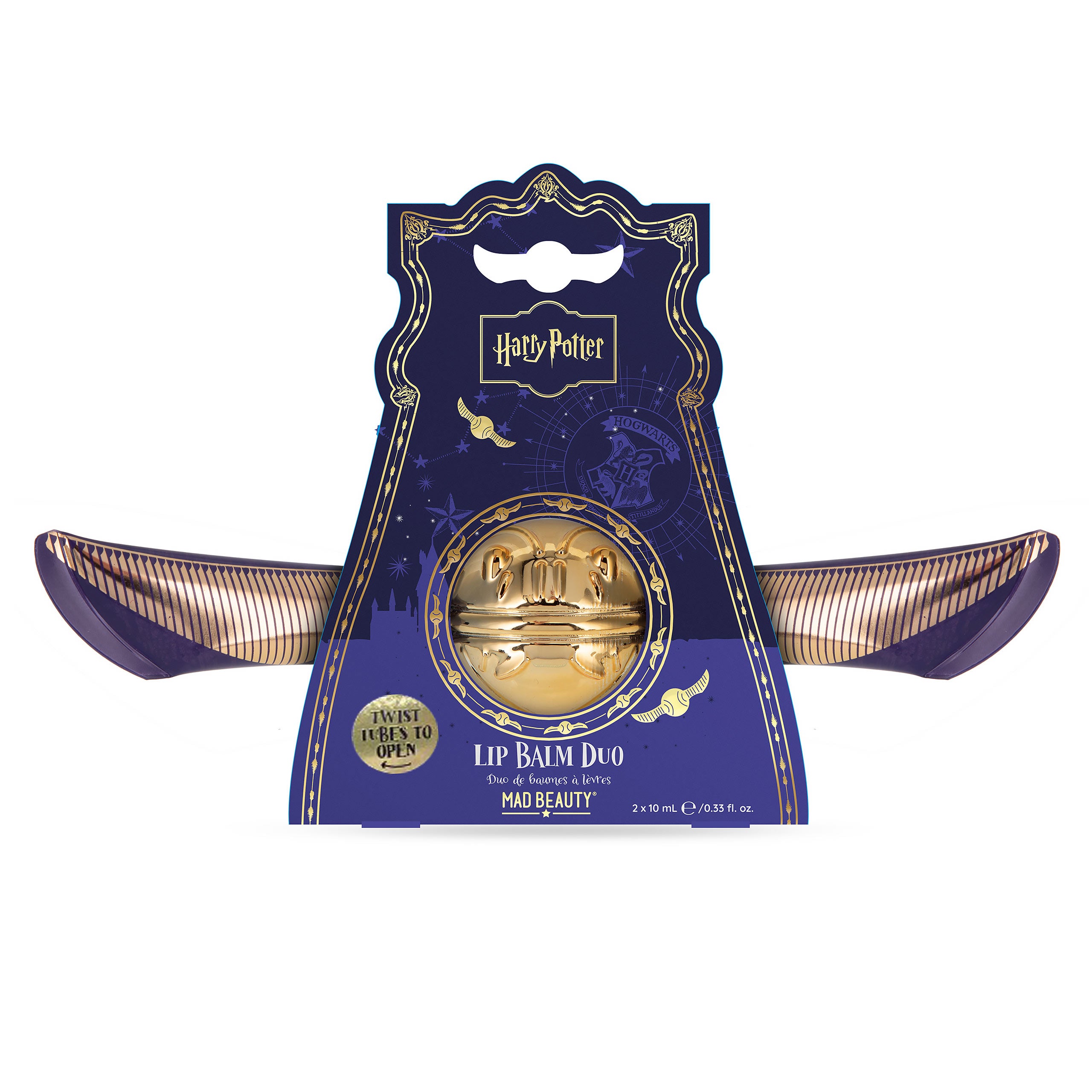 Imagen del producto Harry Potter - Bálsamo labial Snitch Dorada, pack de 2