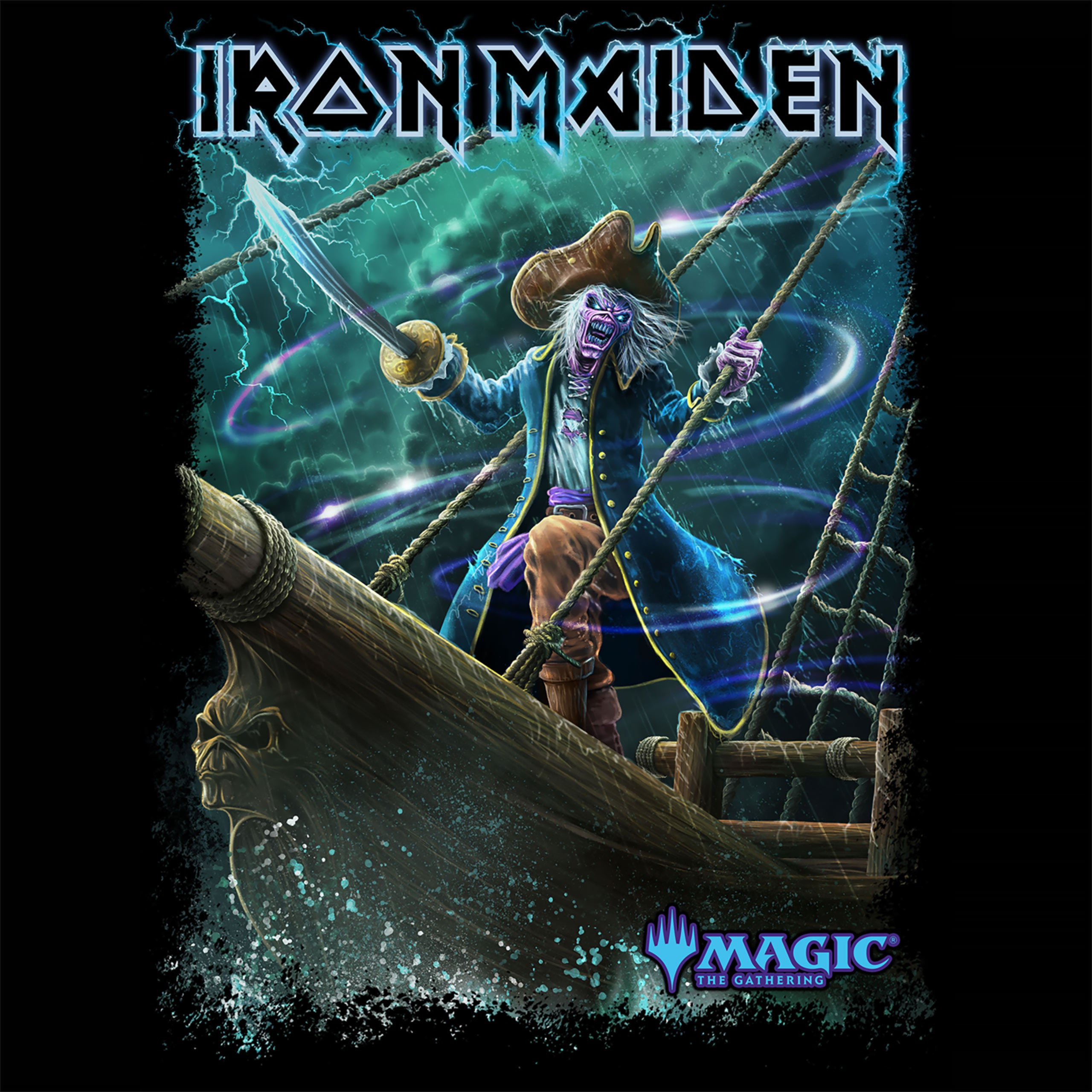 Imagen del producto Iron Maiden - Magic: The Gathering Captain N'Ghathrod camiseta negra