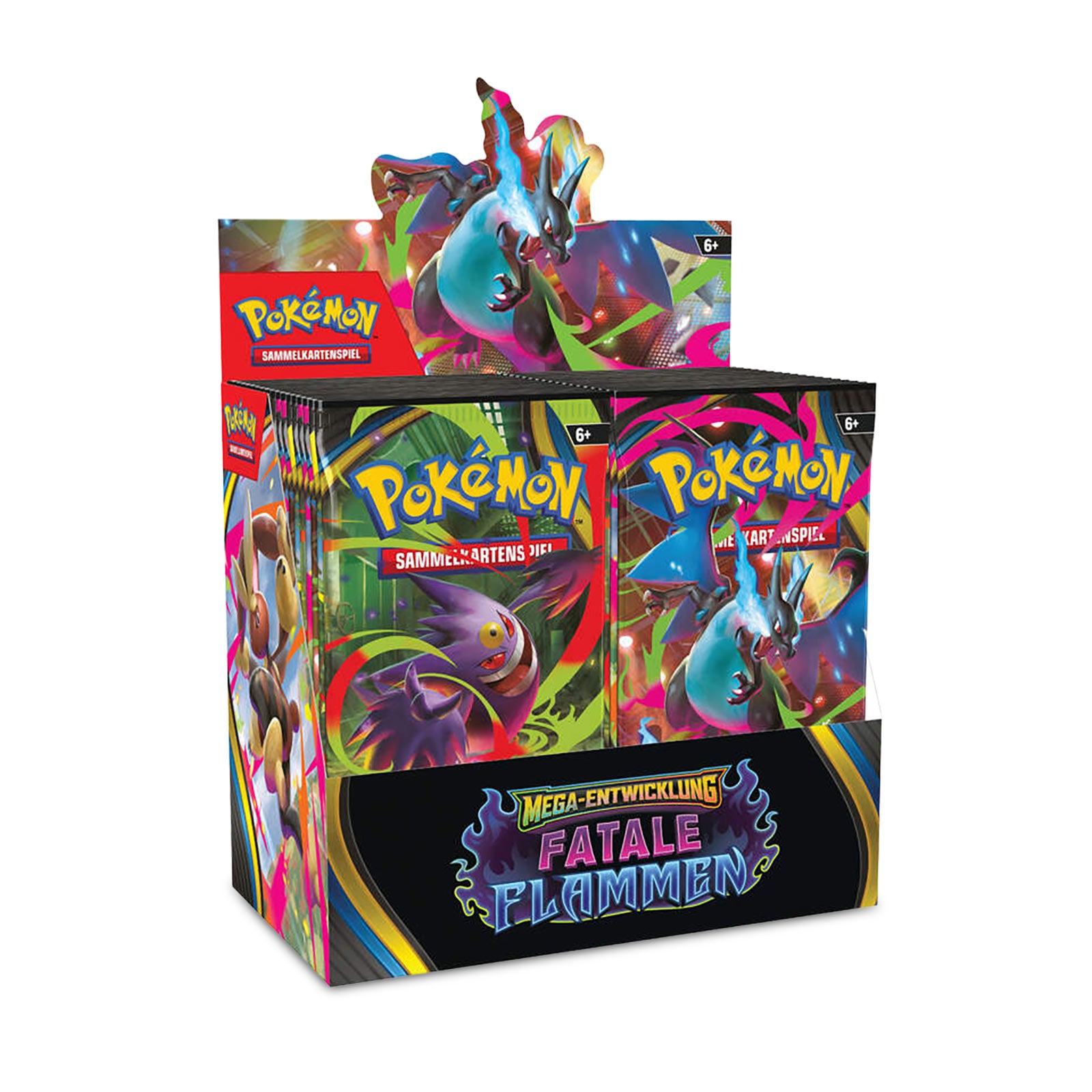 Imagen del producto Pokémon - Llamas Fatales Mega Evolución Sobres de cartas coleccionables Expositor de 36 E1090536