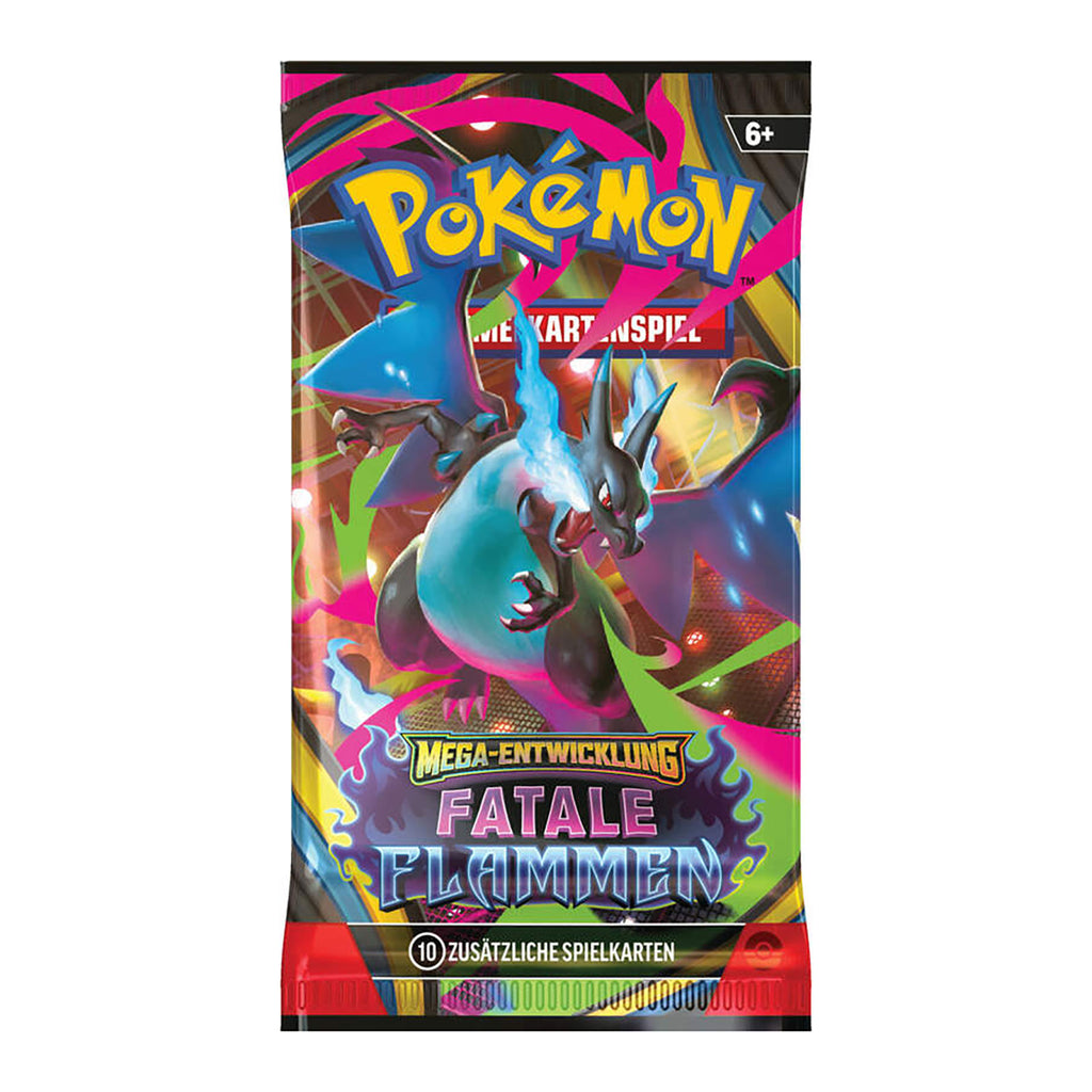 Imagen del producto Pokémon – Sobre de refuerzo de cartas coleccionables Mega-Evolución Llamas Fatales