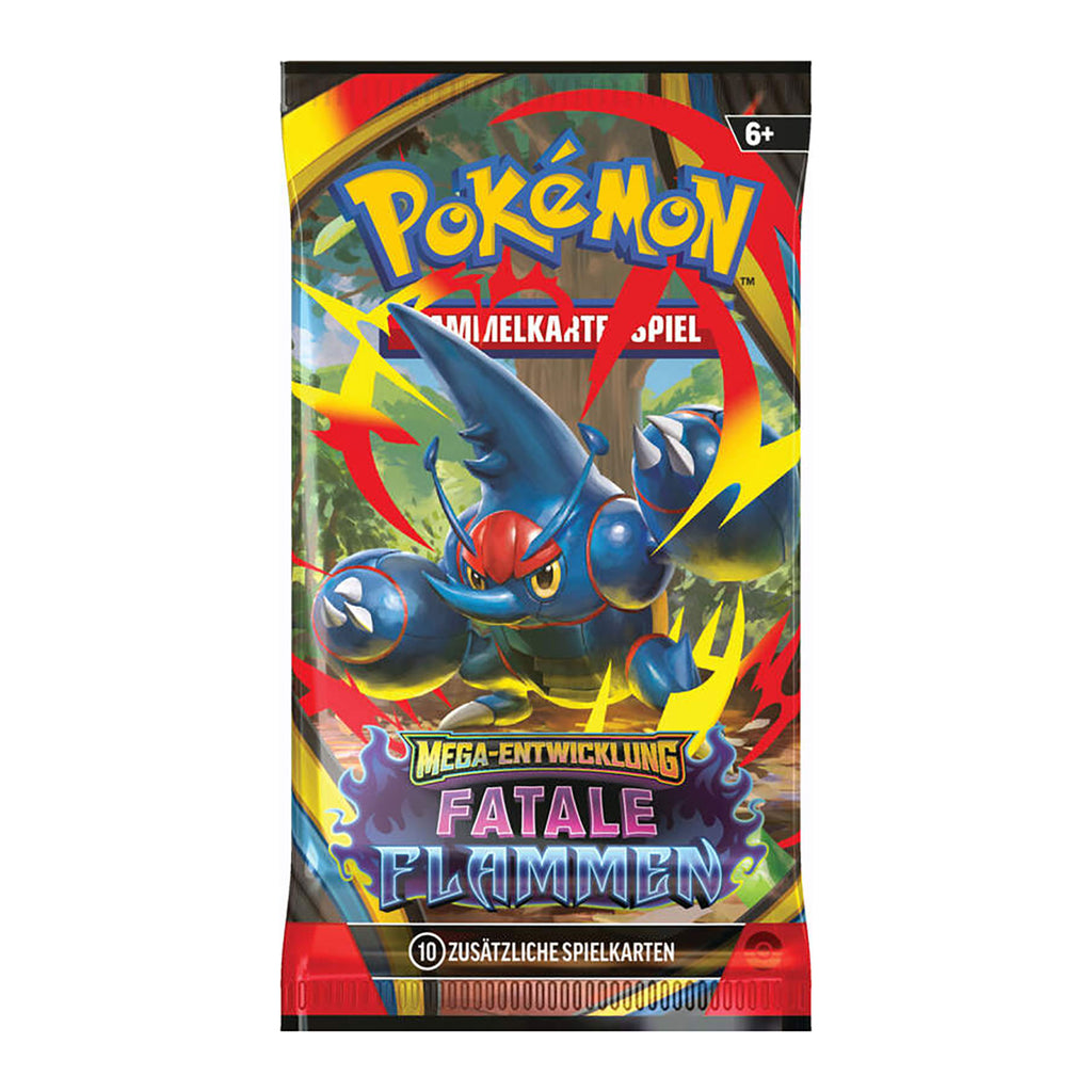 Imagen del producto Pokémon – Sobre de refuerzo de cartas coleccionables Mega-Evolución Llamas Fatales