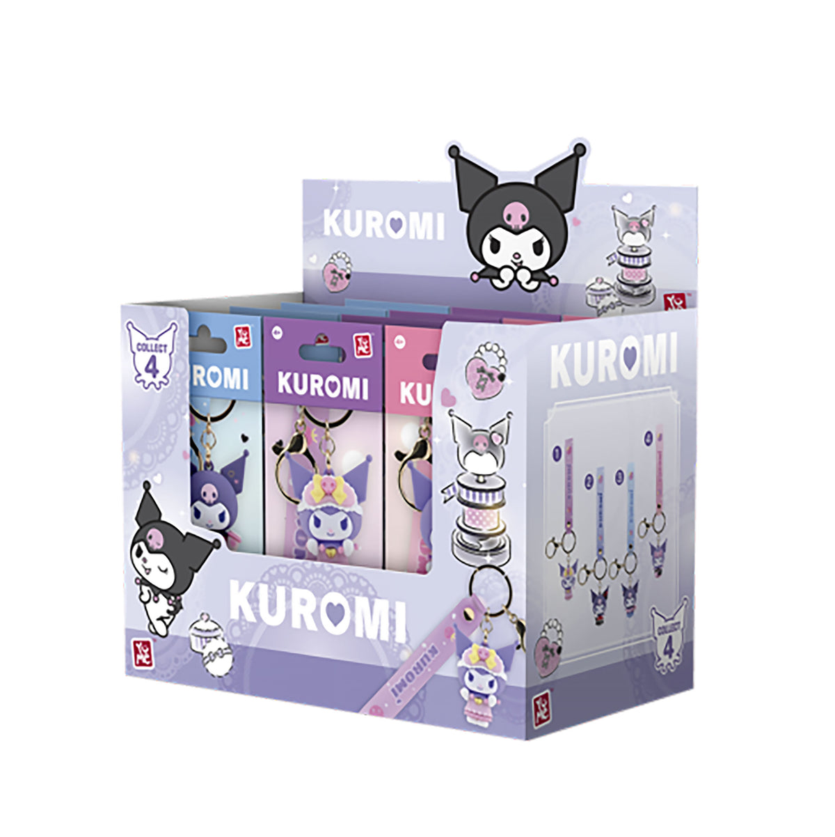 Imagen del producto Hello Kitty and Friends - Expositor de llaveros sorpresa YuMe Kuromi Cute Outfit