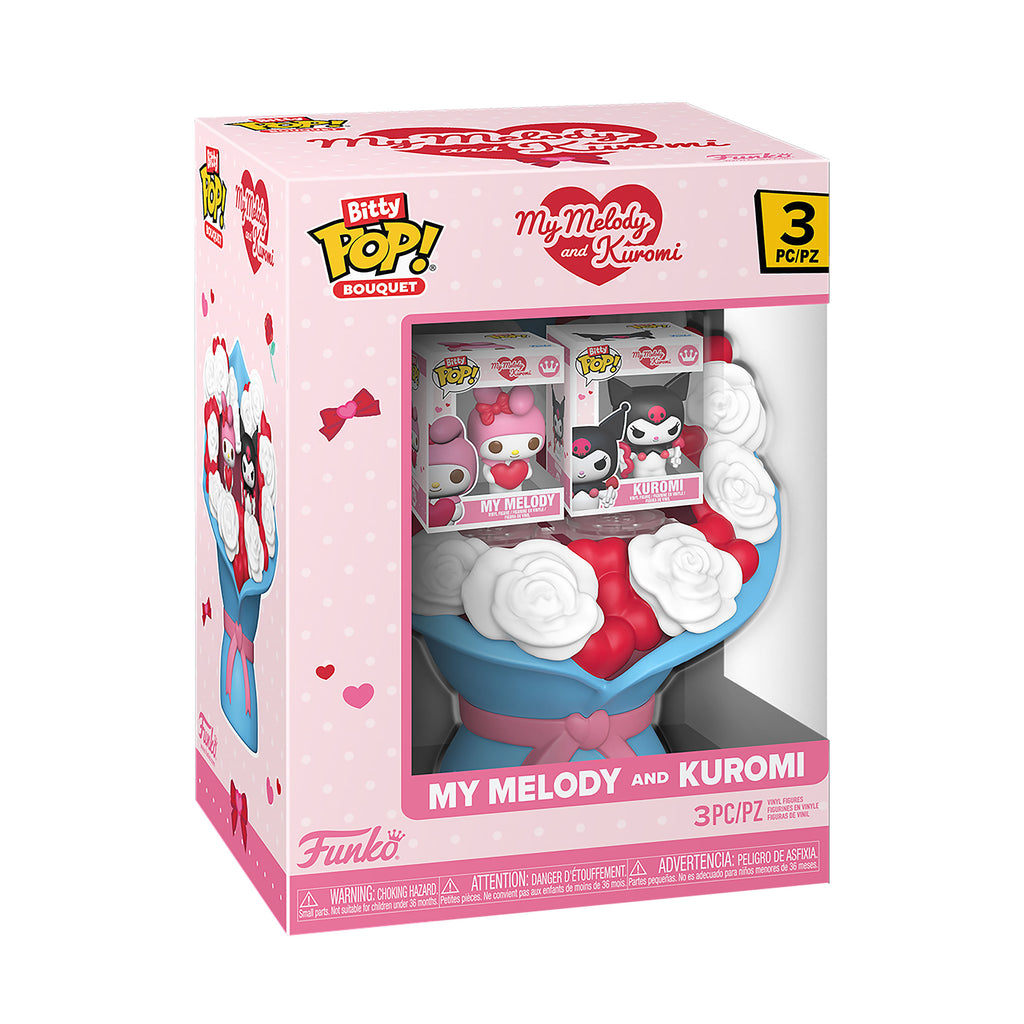 Imagen del producto Hello Kitty and Friends Kuromi y Hello Kitty Valentines Funko Bitty Pop Bouquet - Sanrio