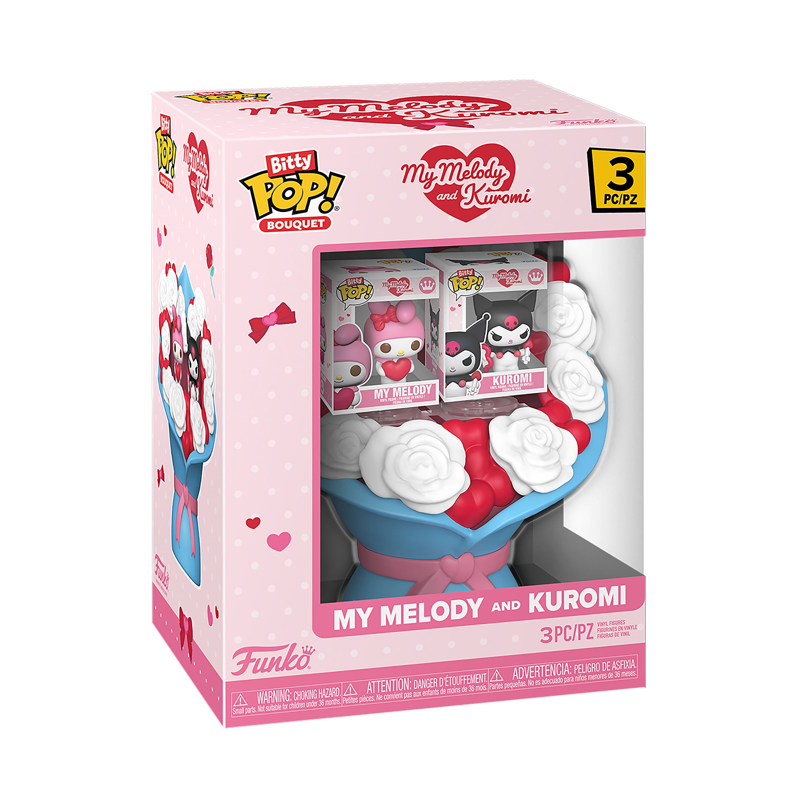 Imagen del producto Hello Kitty and Friends Kuromi y Hello Kitty Valentines Funko Bitty Pop Bouquet - Sanrio
