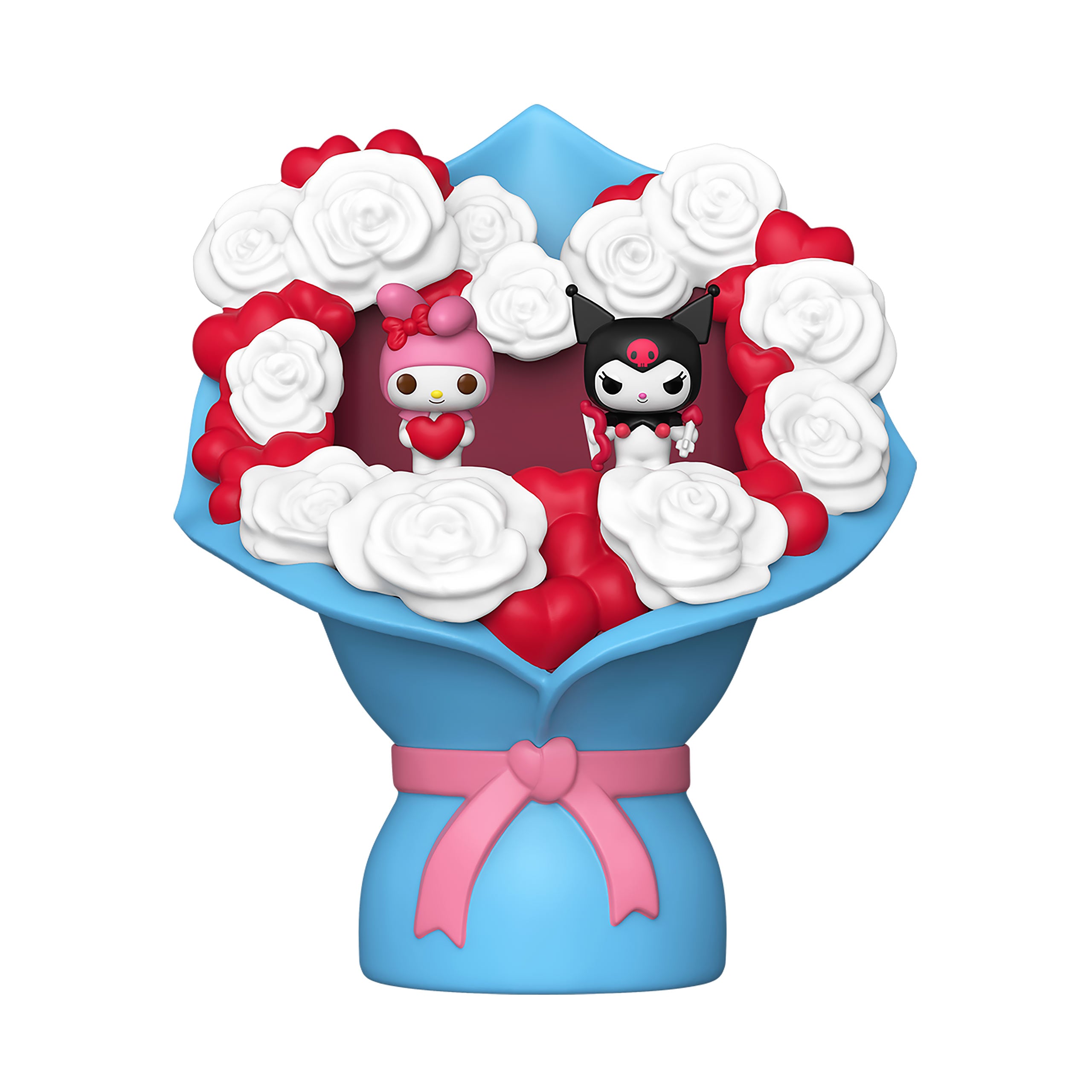 Imagen del producto Hello Kitty and Friends Kuromi y Hello Kitty Valentines Funko Bitty Pop Bouquet - Sanrio