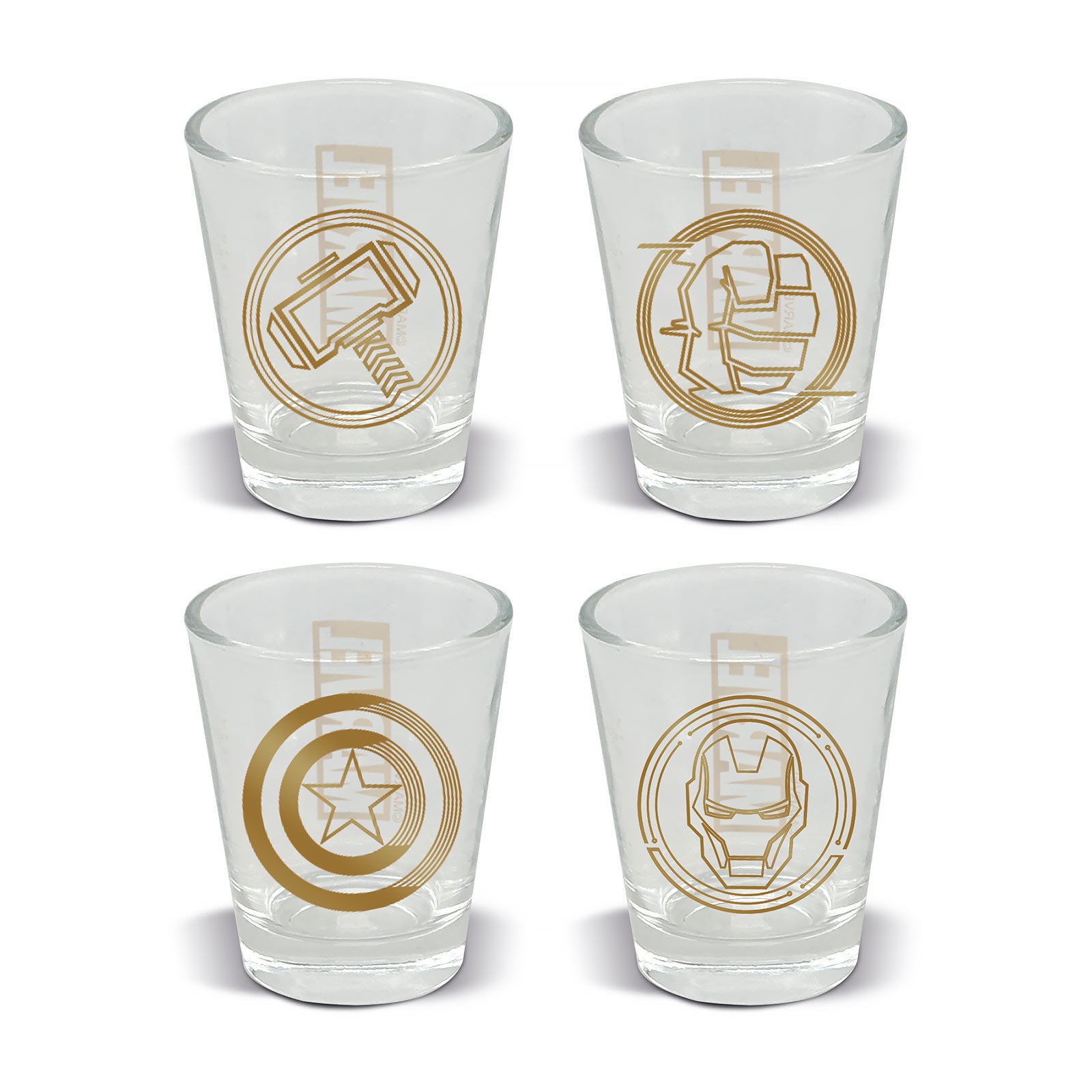 Imagen del producto Marvel - Symbols set de 4 vasos de chupito