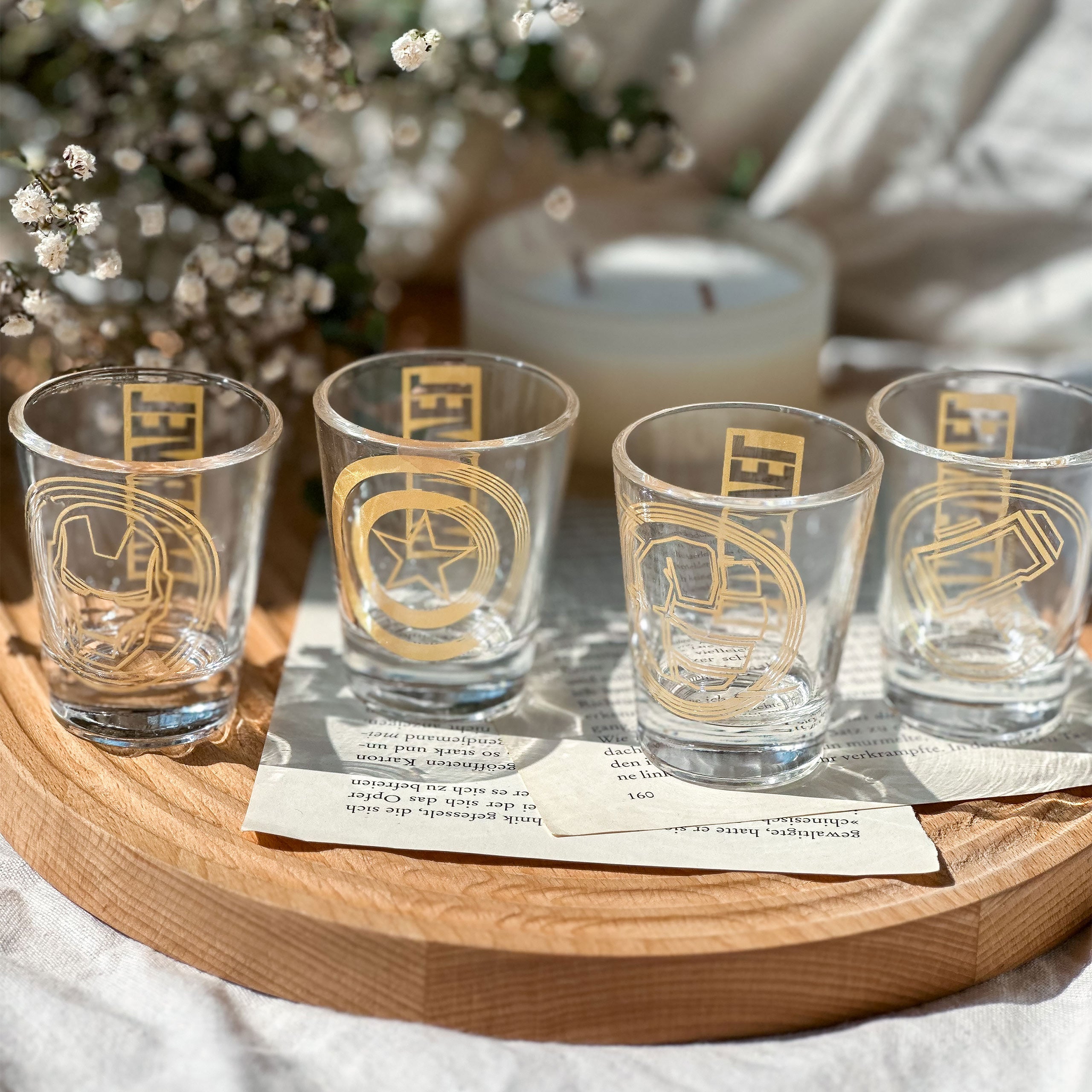 Imagen del producto Marvel - Symbols set de 4 vasos de chupito