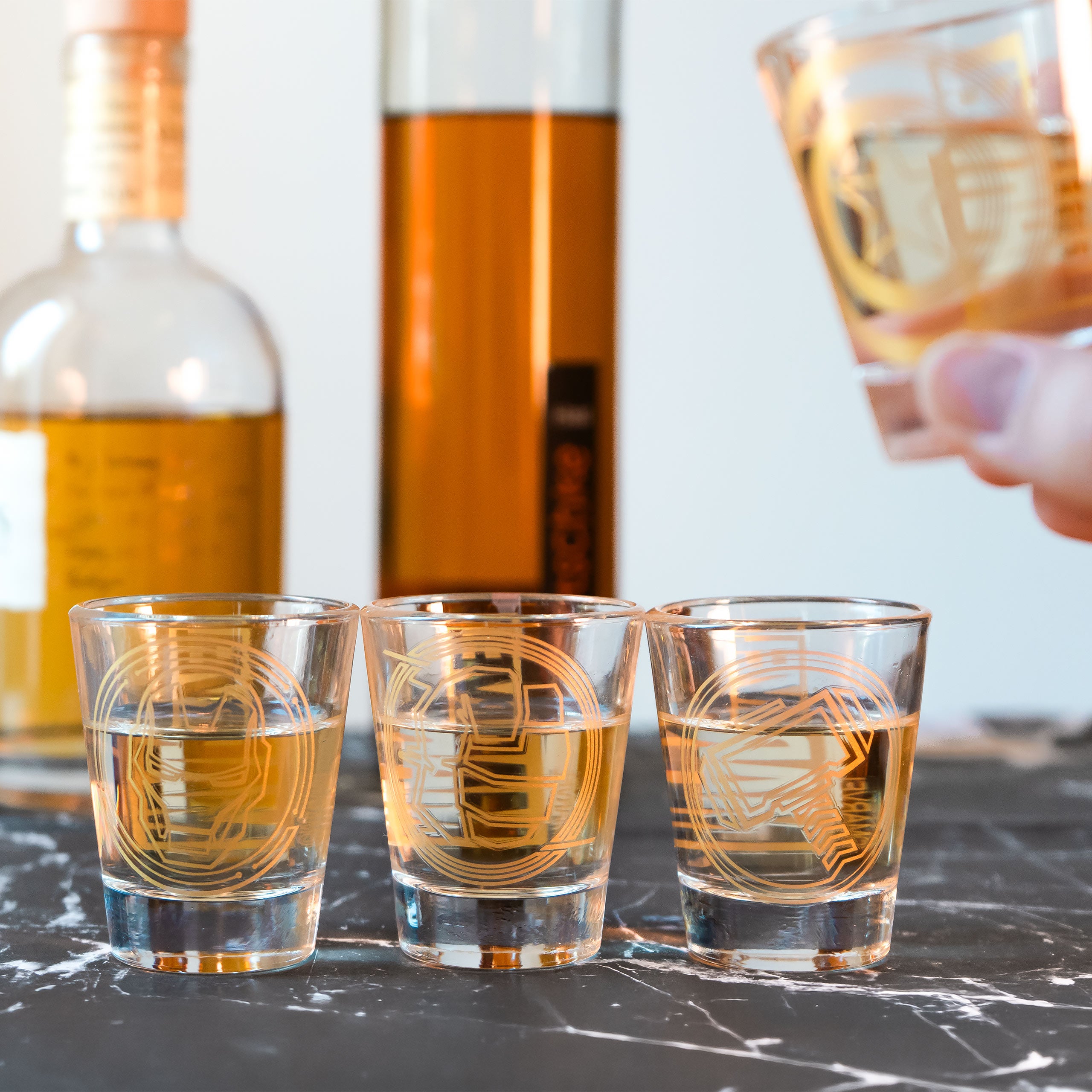 Imagen del producto Marvel - Symbols set de 4 vasos de chupito