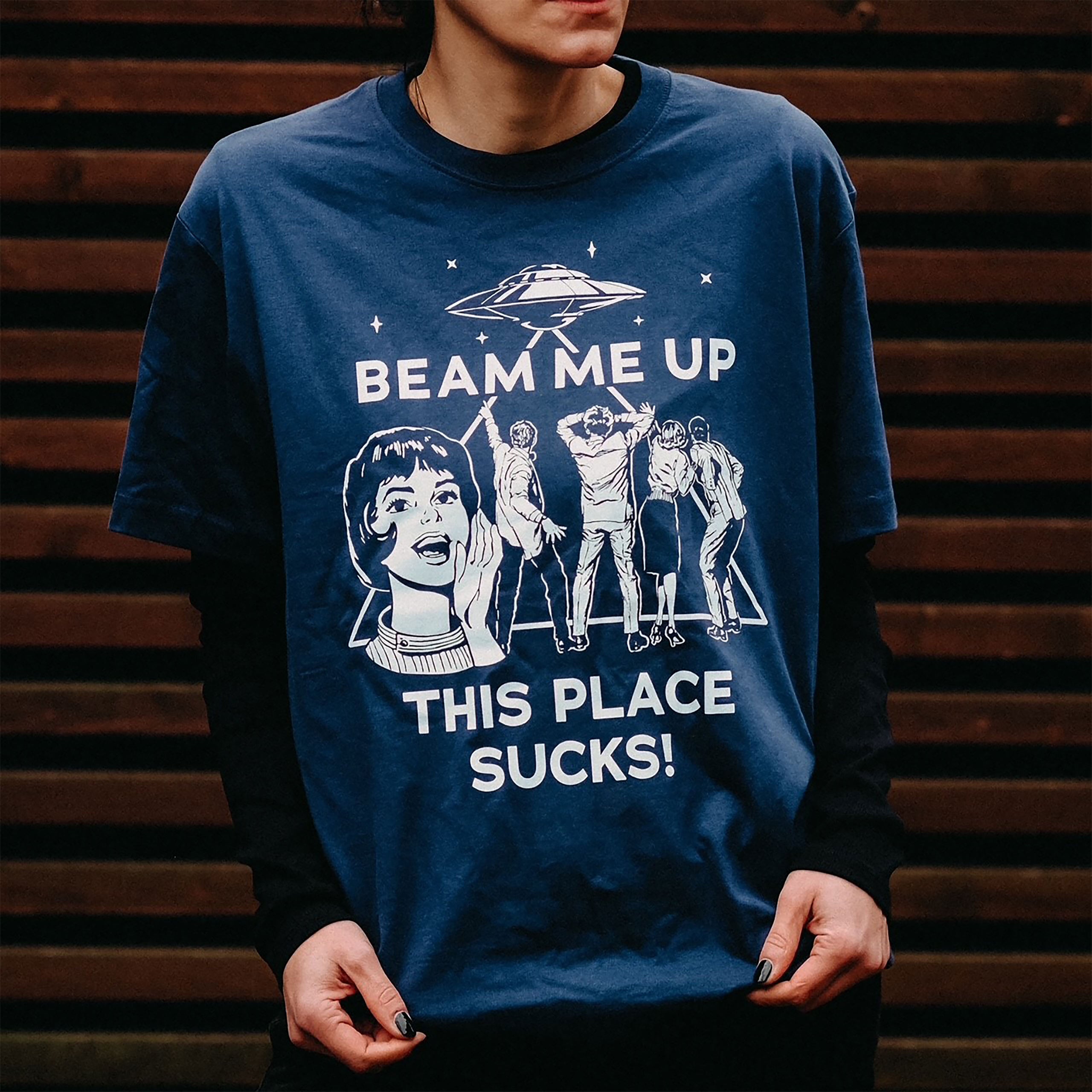 Imagen del producto Stranger Things - Camiseta Beam Me Up