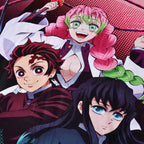 Imagen del producto Demon Slayer - Manta suave Tanjiro, Mitsuri y Muichiro