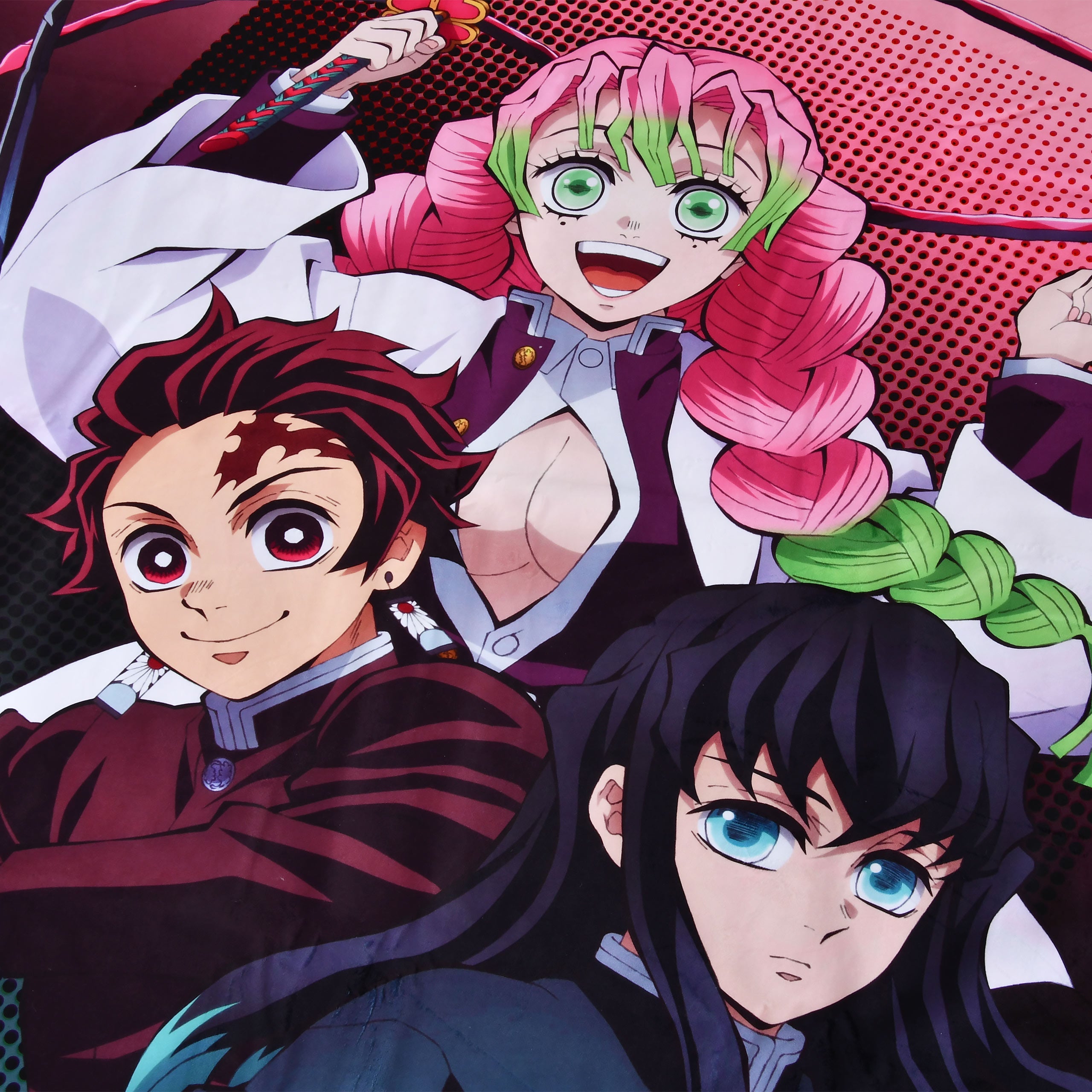 Imagen del producto Demon Slayer - Manta suave Tanjiro, Mitsuri y Muichiro