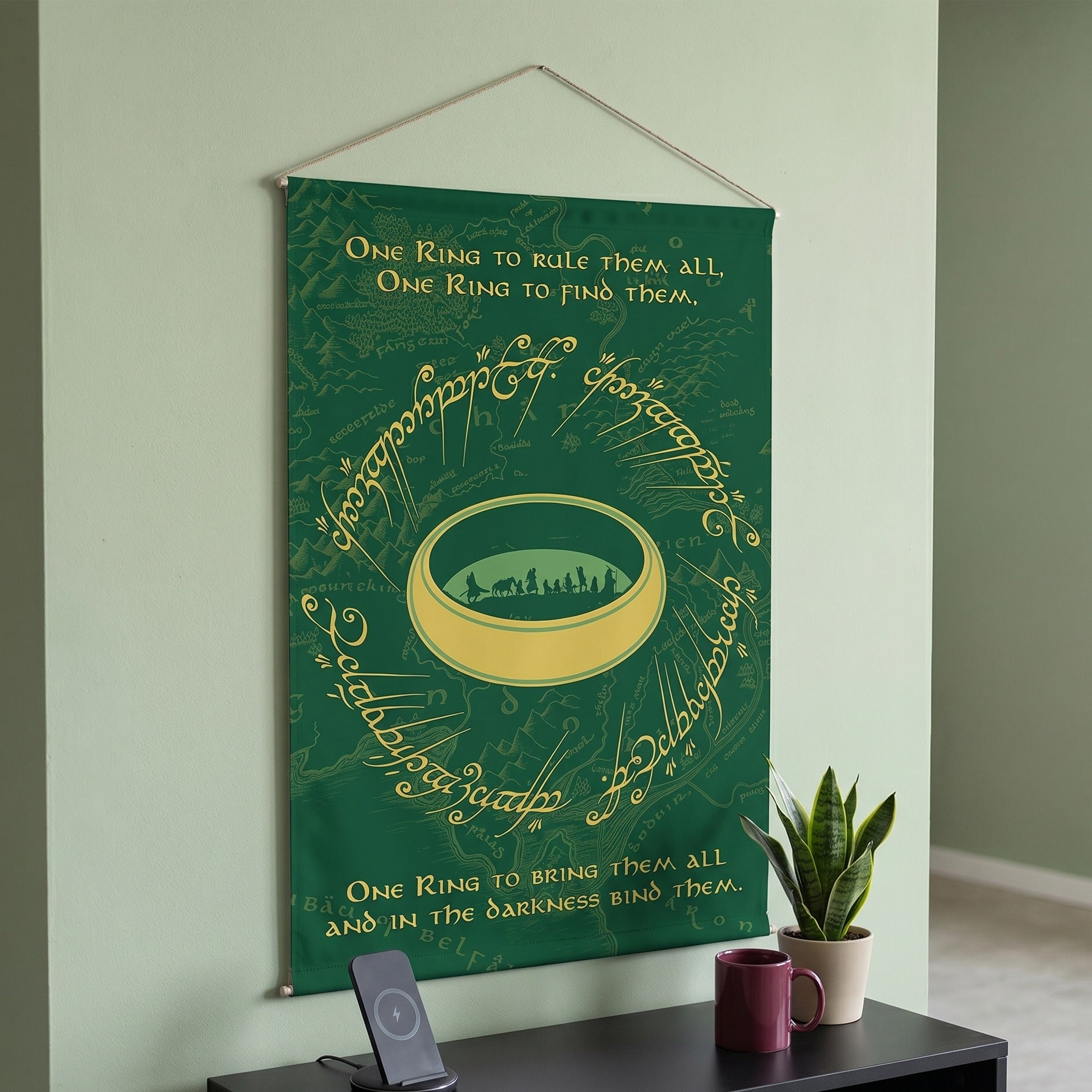 Imagen del producto El Señor de los Anillos - El Anillo Único Wall Scroll