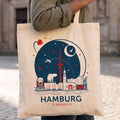 Imagen del producto Elbenwald en Hamburgo Bolsa de yute Skyline