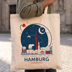 Imagen del producto Elbenwald en Hamburgo Bolsa de yute Skyline