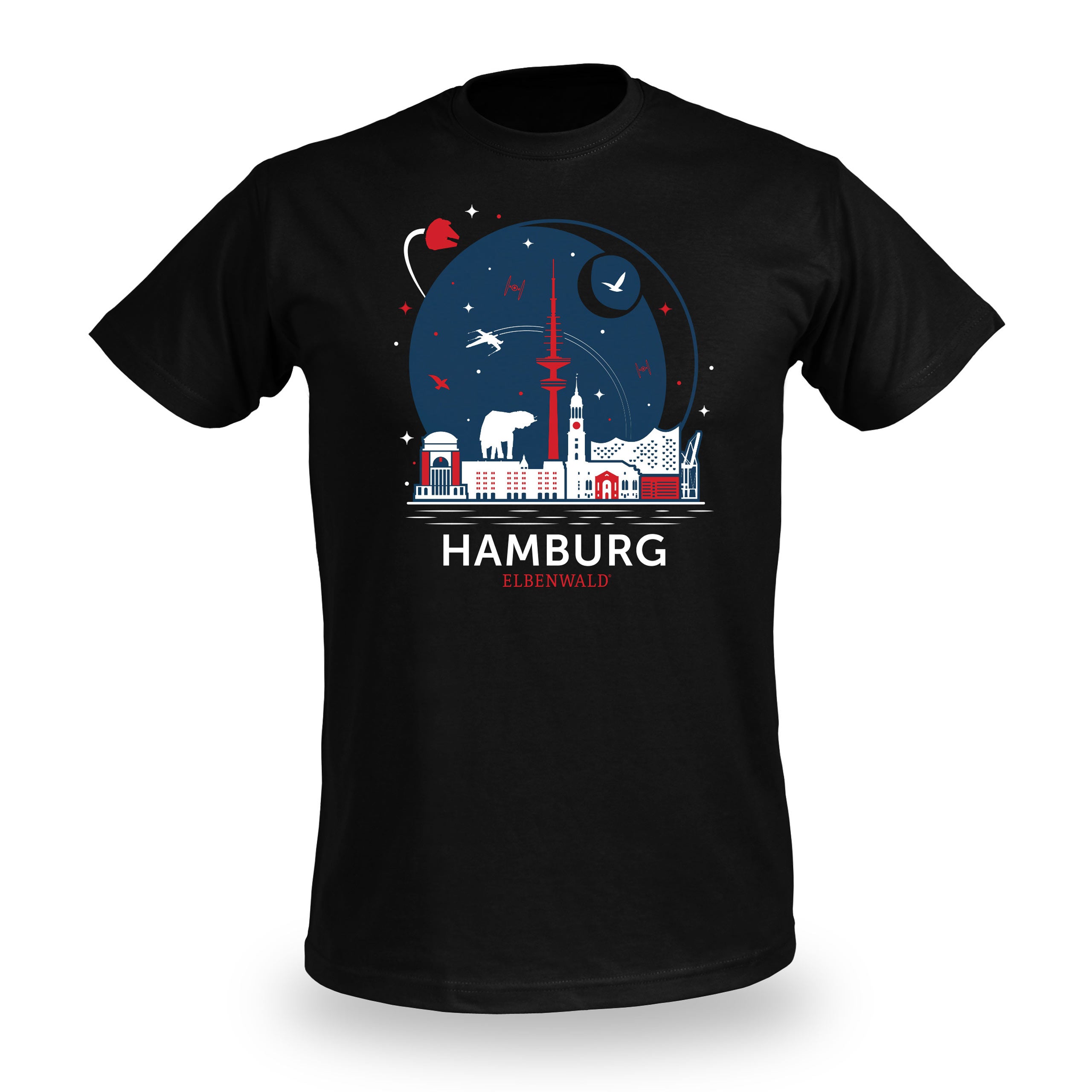 Imagen del producto Camiseta Elbenwald en Hamburgo Skyline negra