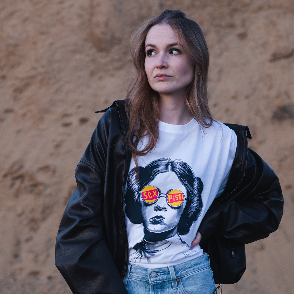 Imagen del producto Camiseta Sex Bomb para fans de Star Wars blanca