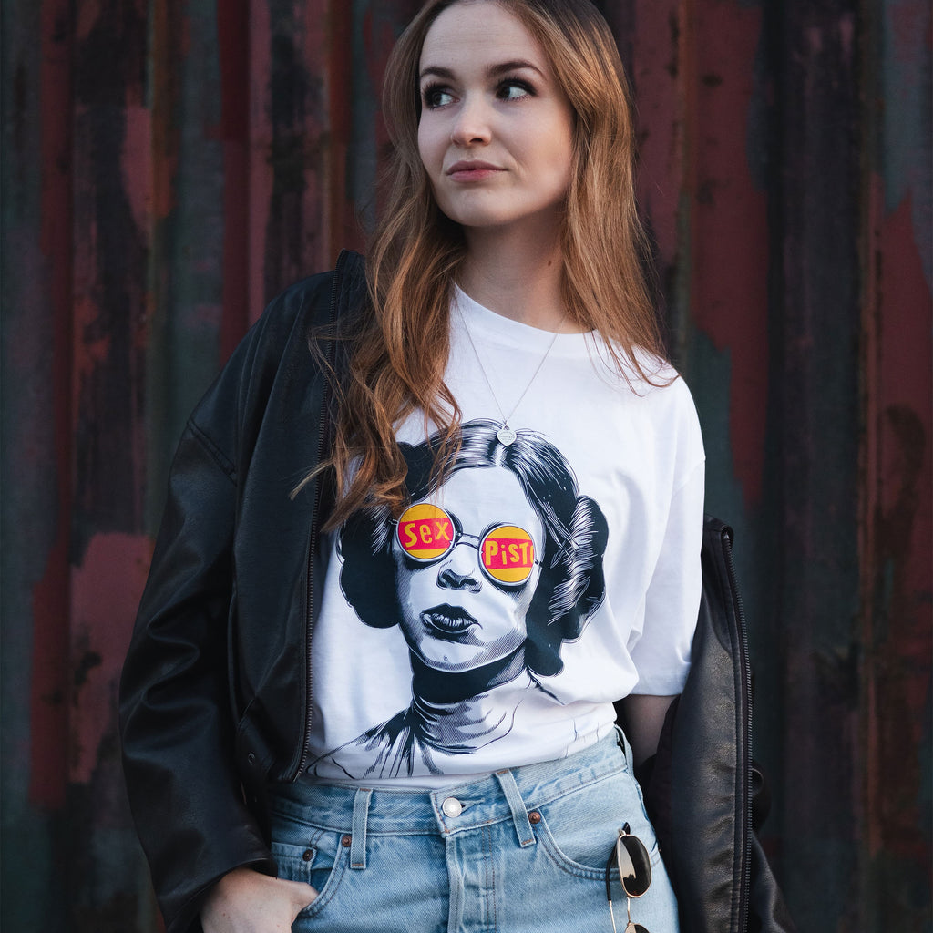 Imagen del producto Camiseta Sex Bomb para fans de Star Wars blanca
