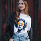 Imagen del producto Camiseta Sex Bomb para fans de Star Wars blanca