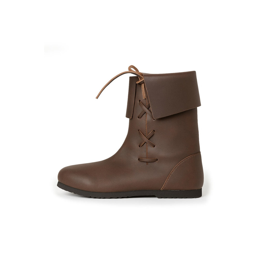Imagen del producto Botas medievales con vuelta de cuero nobuck marrón