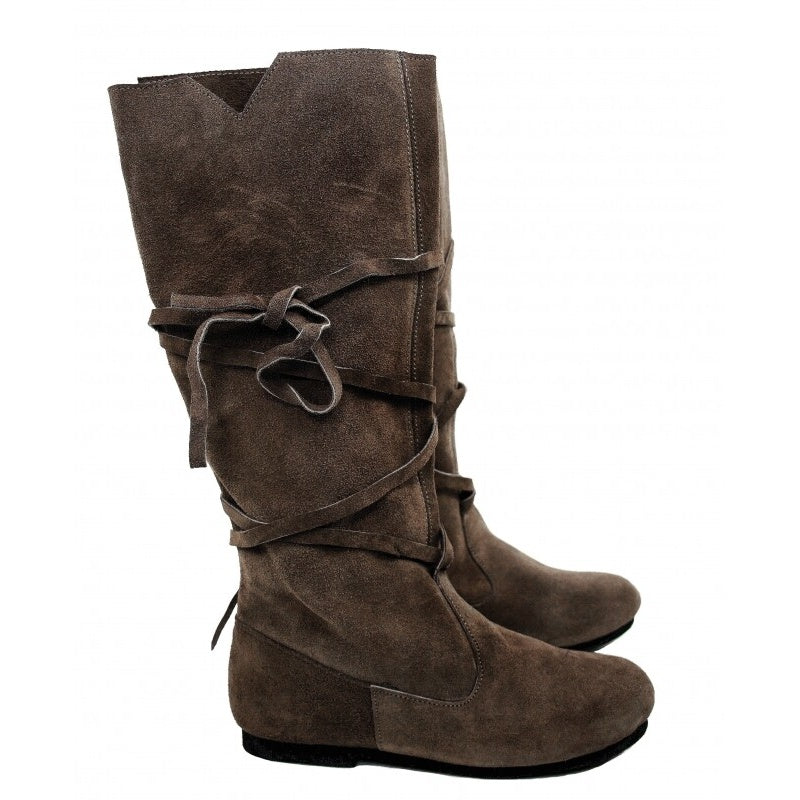 Imagen del producto Botas medievales de ante marrón oscuro