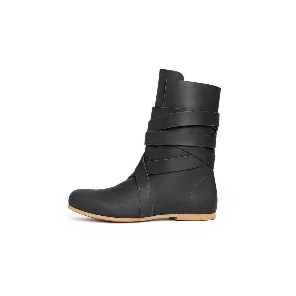 Imagen del producto Botas medievales Haithabu con suela de cuero Sjur negro