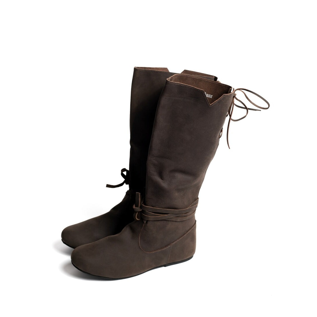 Imagen del producto Botas medievales Ole de cuero nobuck marrón