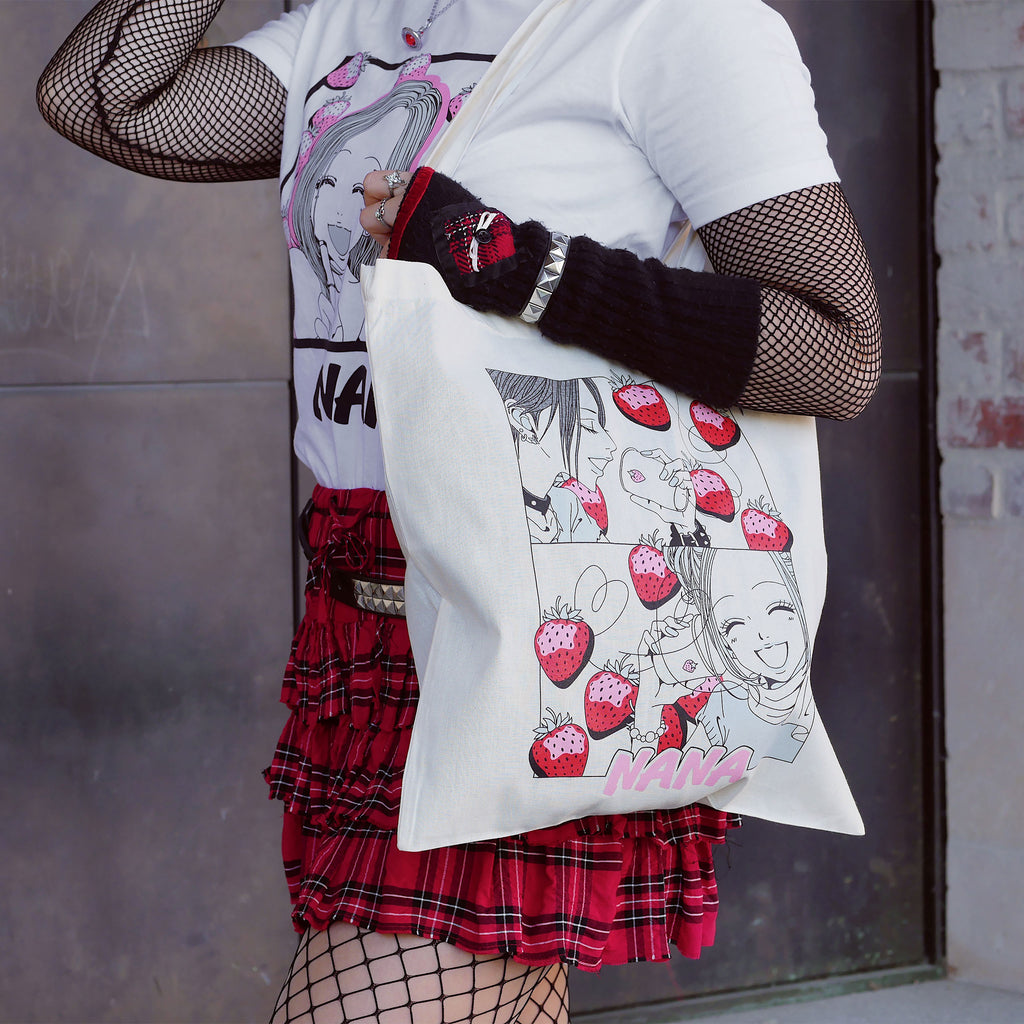 Imagen del producto Bolsa de tela Strawberry Cups para fans de NANA