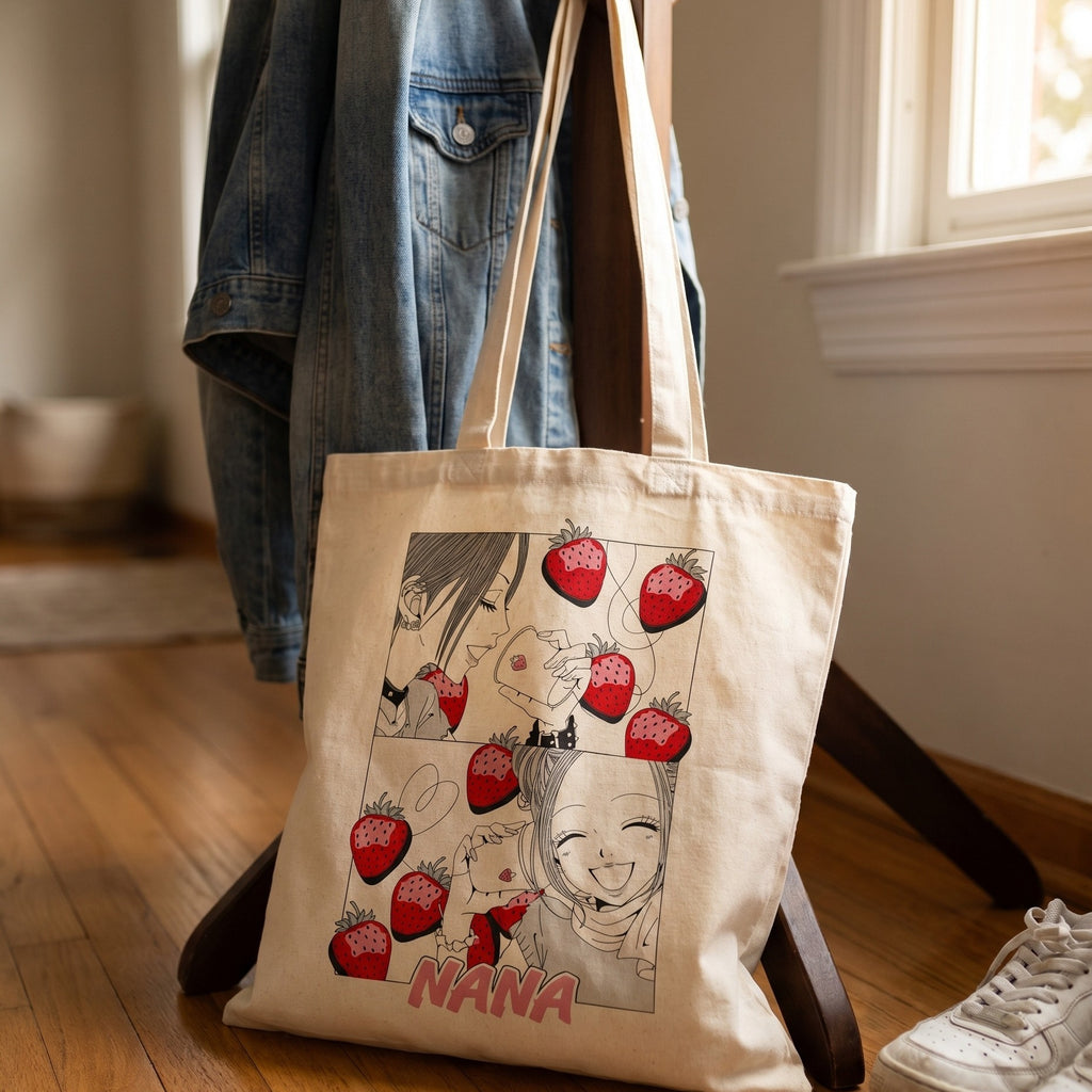 Imagen del producto Bolsa de tela Strawberry Cups para fans de NANA