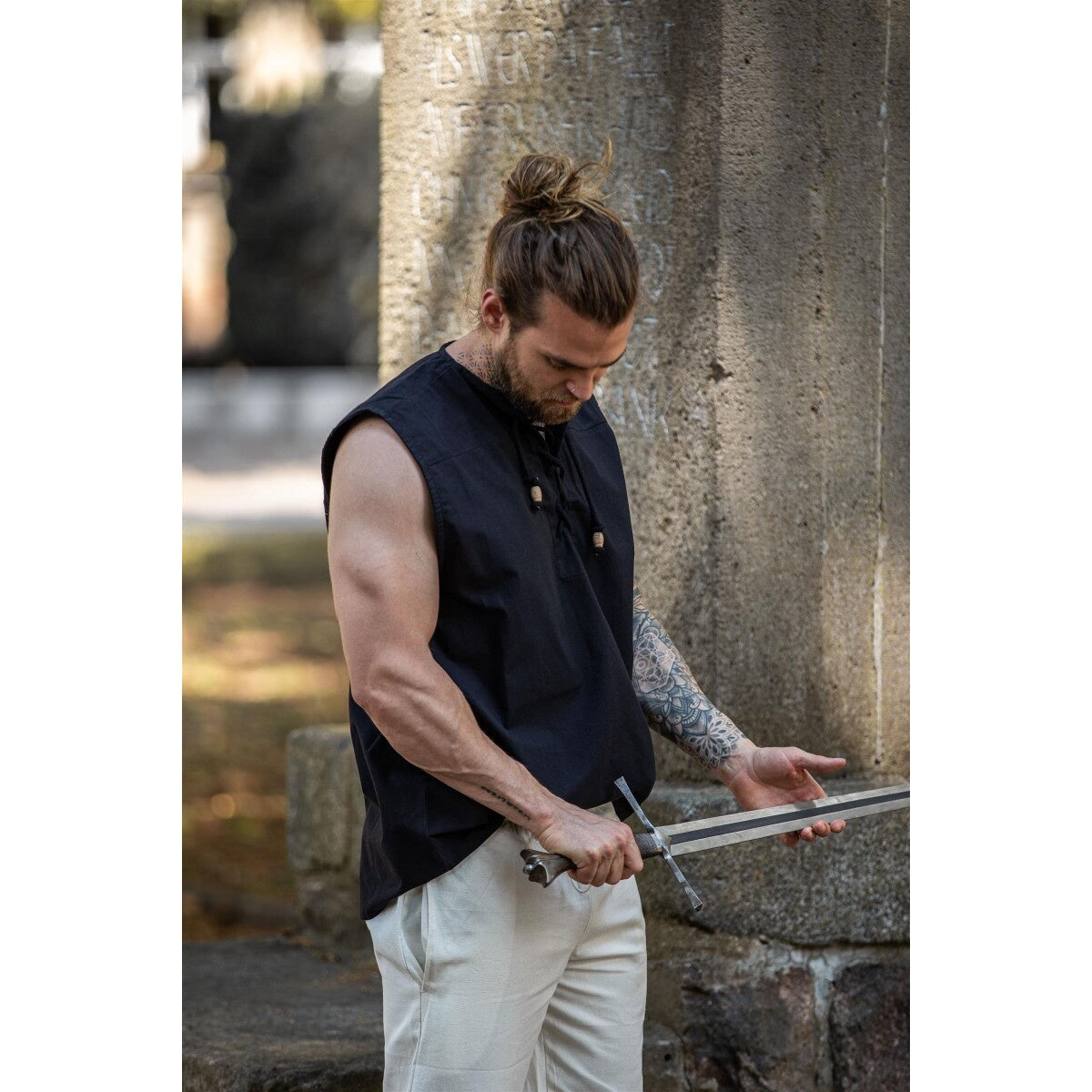 Product image Medieval Lace-Up Shirt Jean Sleeveless Black