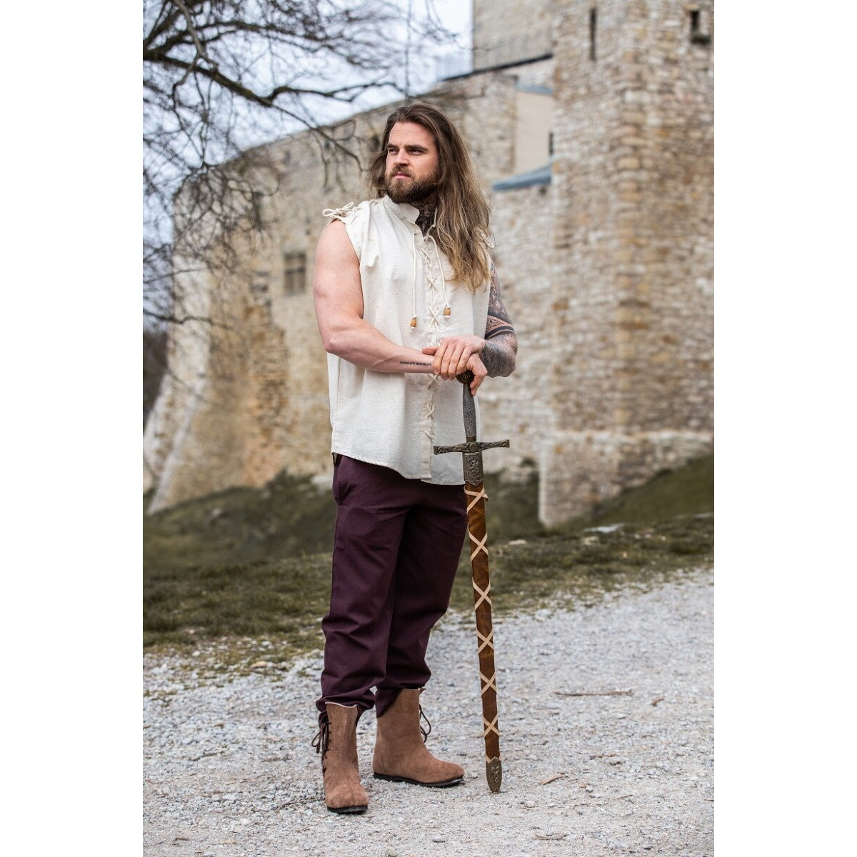 Product image Medieval Lace-Up Shirt Henn Sleeveless Beige