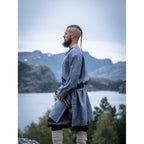 Imagen del producto Túnica medieval de lino Halvar azul-gris