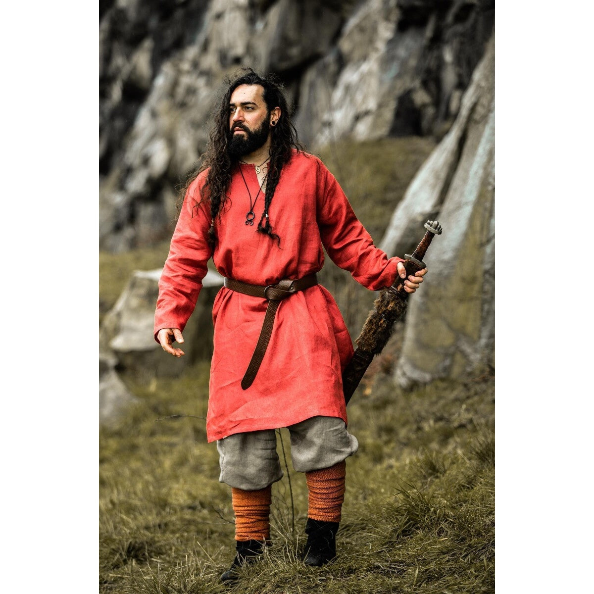 Product image Medieval Linen Tunic Halvar red