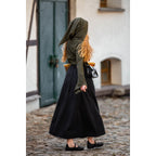Imagen del producto Blusa medieval Lea con capucha y cordones verde