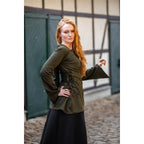 Imagen del producto Blusa medieval Lea con capucha y cordones verde