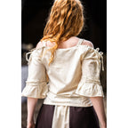 Imagen del producto Blusa medieval de tirantes Prina beige