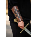 Imagen del producto Brazalete medieval de cuero Orm marrón-negro