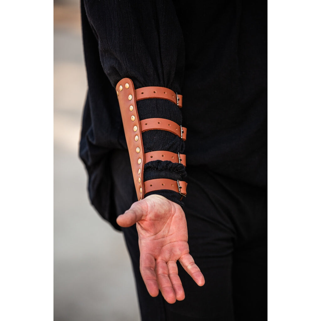 Imagen del producto Brazalete medieval de cuero Mar marrón