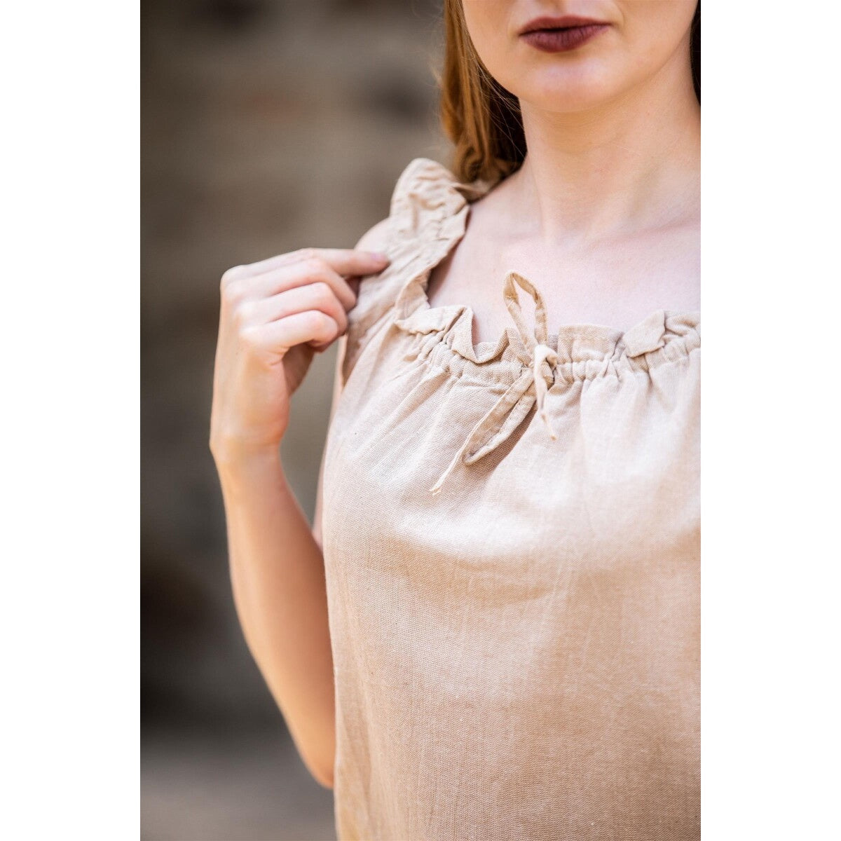 Product image Medieval Summer Blouse Adele sleeveless beige