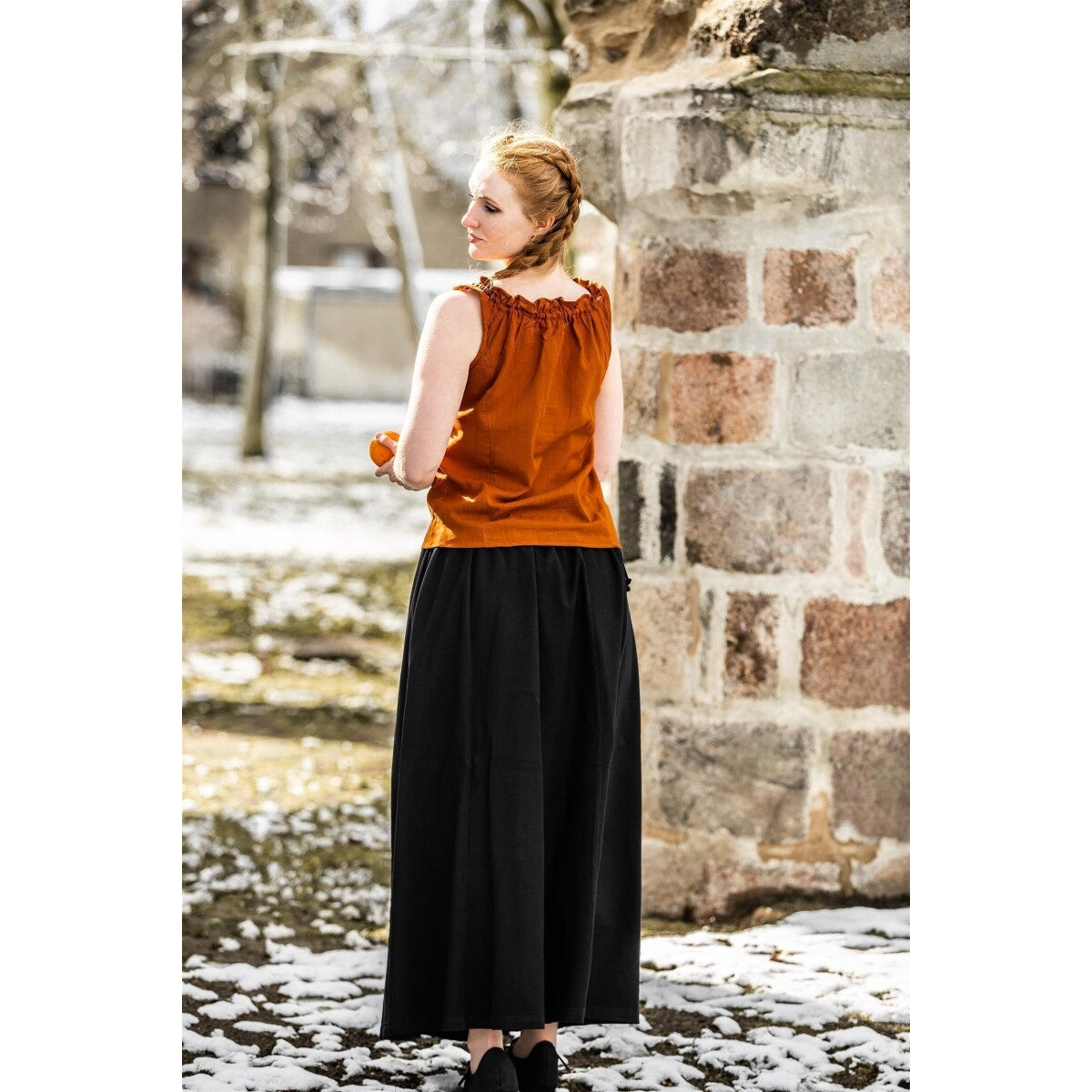 Imagen del producto Blusa medieval de verano Adele sin mangas roja