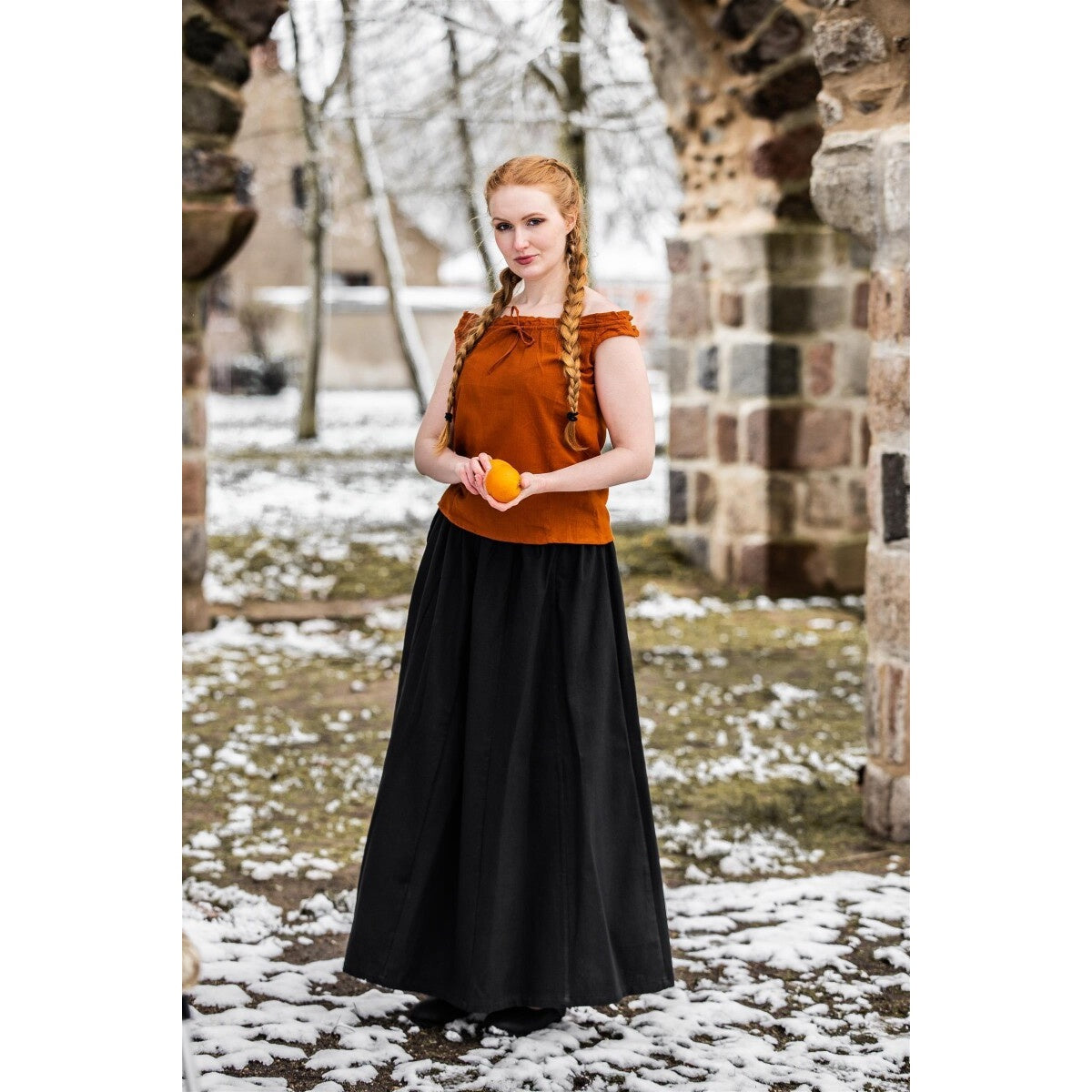 Imagen del producto Blusa medieval de verano Adele sin mangas roja