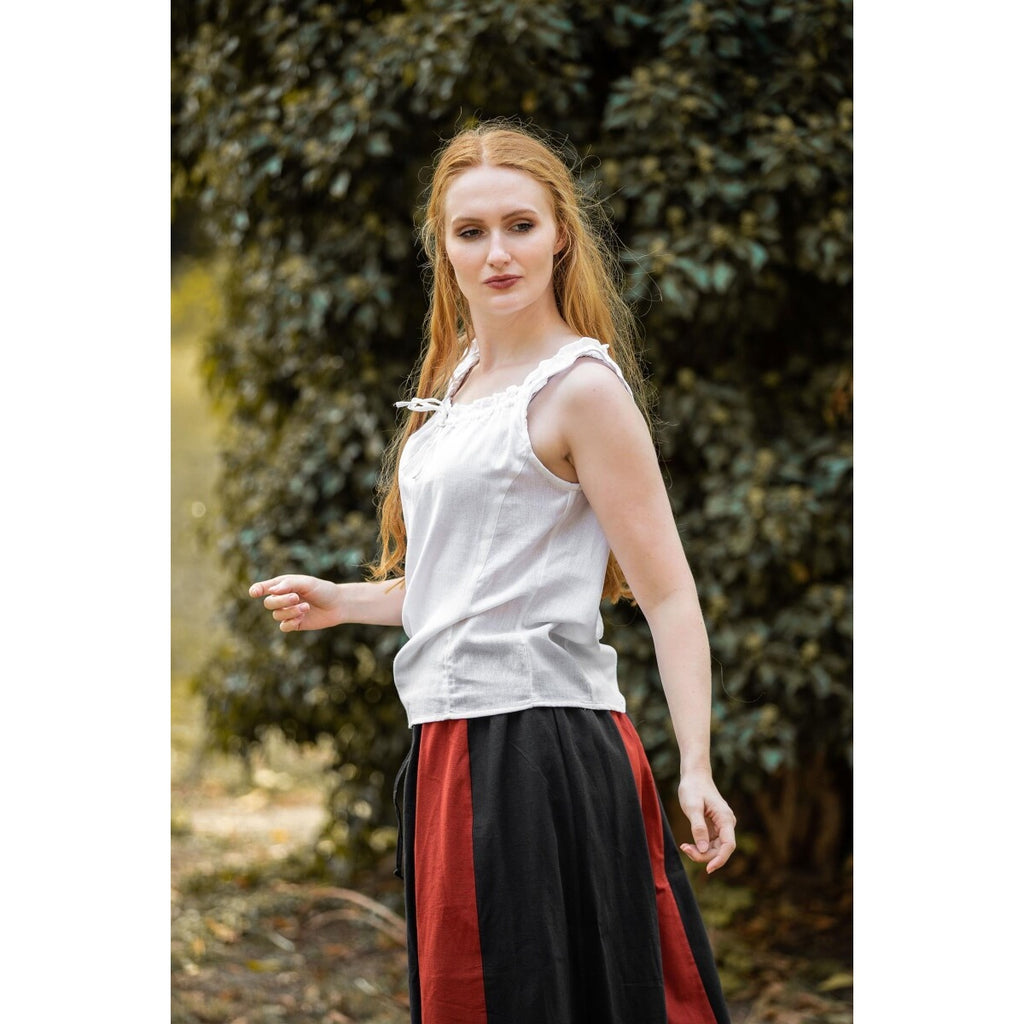 Imagen del producto Blusa de verano medieval Adele sin mangas blanca