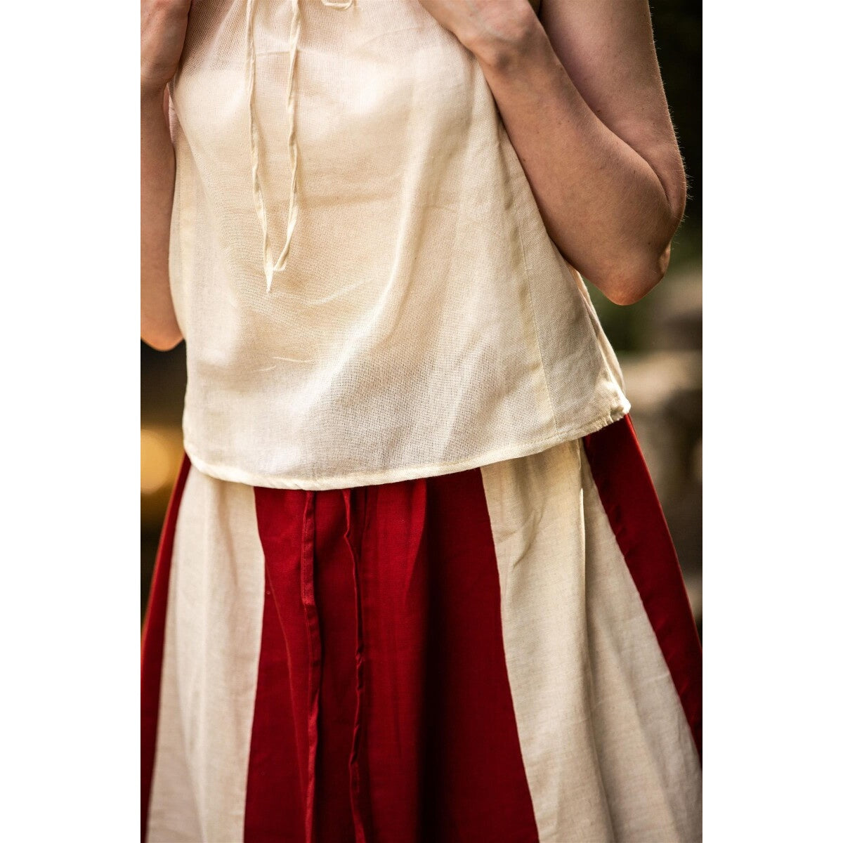 Imagen del producto Blusa medieval de verano Lotte con volantes beige