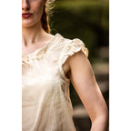 Imagen del producto Blusa medieval de verano Lotte con volantes beige