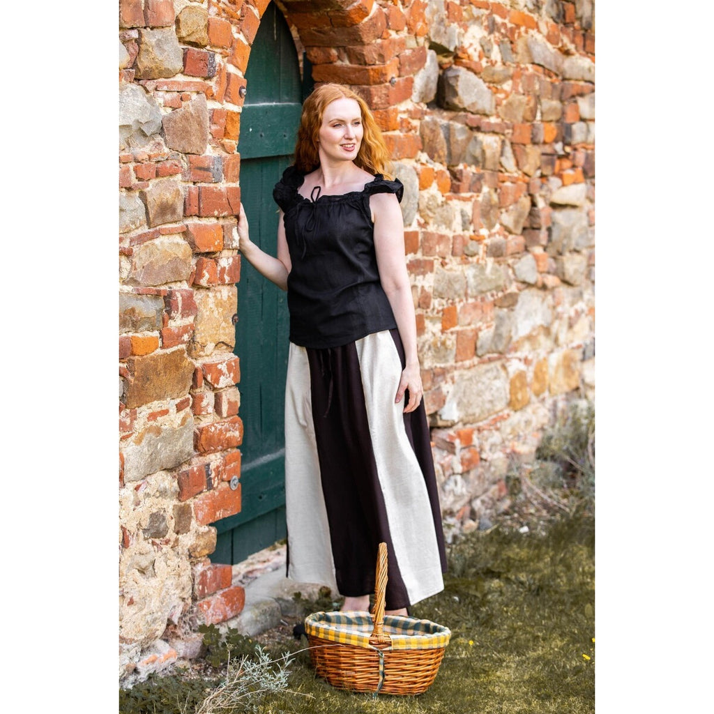 Imagen del producto Blusa veraniega medieval Lotte con volantes negra