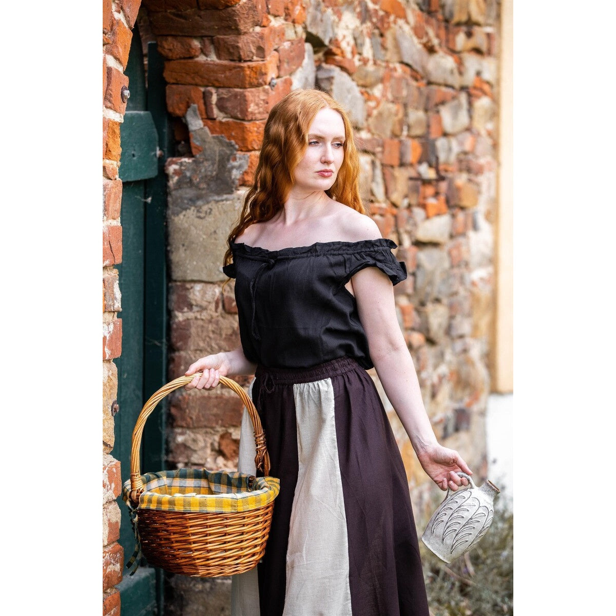 Product image Medieval Summer Blouse Lotte with Ruffles black