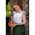 Imagen del producto Blusa veraniega medieval Lotte con volantes blanca