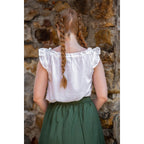 Imagen del producto Blusa veraniega medieval Lotte con volantes blanca