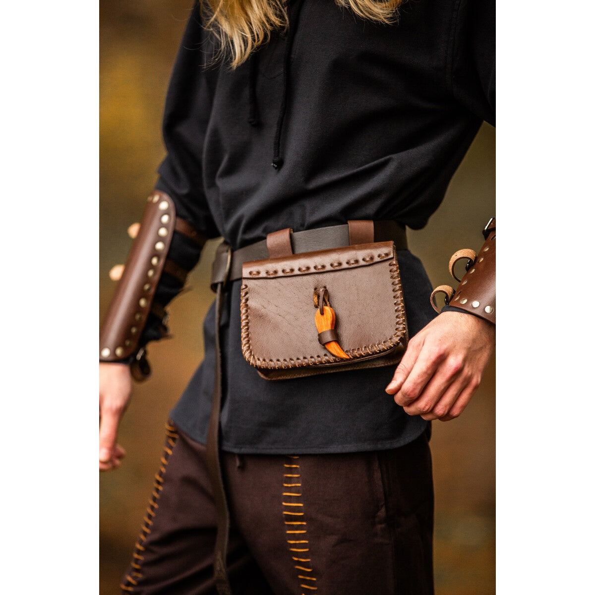 Imagen del producto Bolsa medieval de cuero para cinturón Volmar