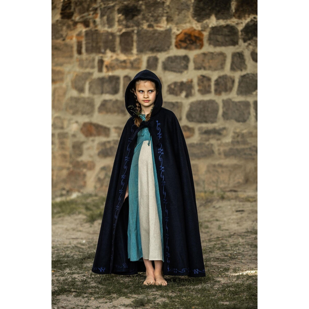 Imagen del producto Capa medieval de lana con bordado para niños